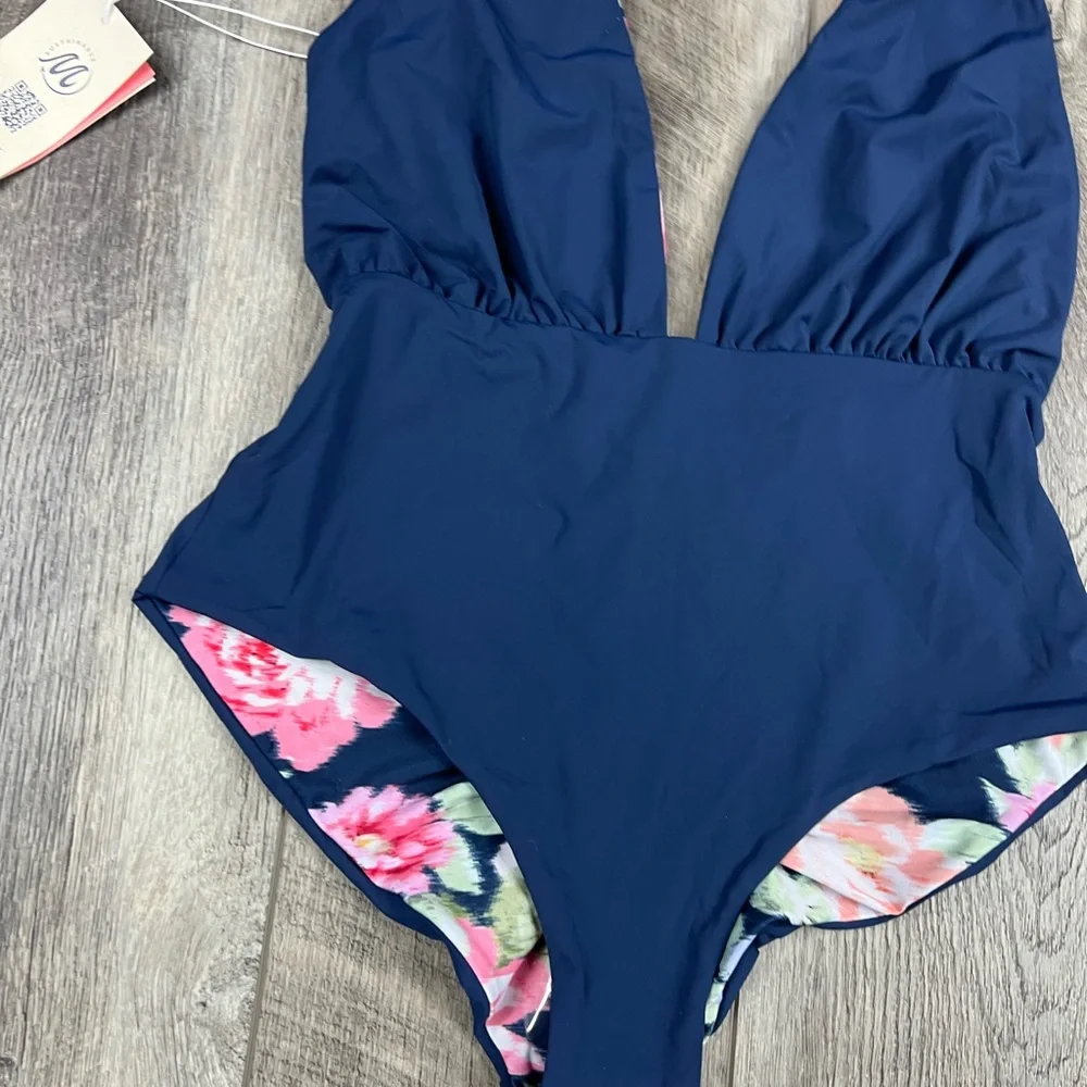 Maaji Navy Reversible One‎ Piece Swimsuit
